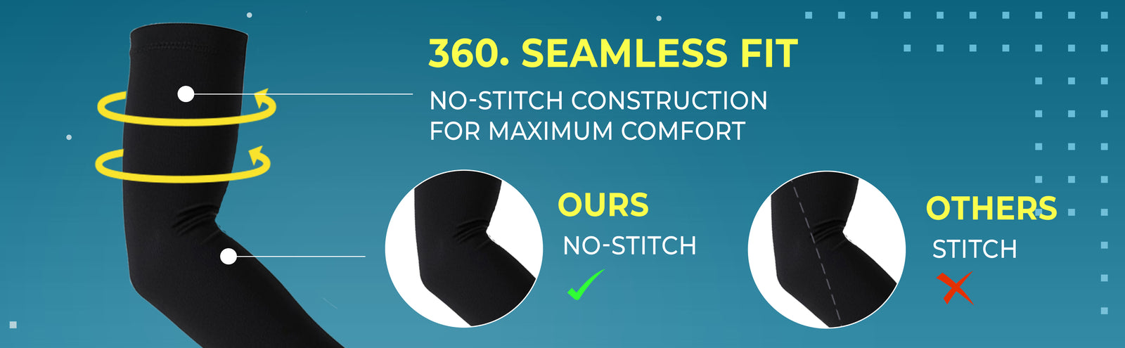 Arm Sleeves for Men & Women Sun Protection Hand Sleeves for Boys & Girls with Thumb-Hole UV Protection Hand Cover for Running, Cycling, Bike Riding, cricket and Outdoor Sports banner