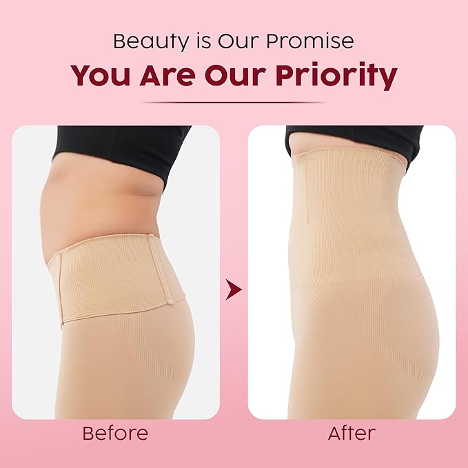 Women's Tummy Tucker Shapewear Shorts | High Waist Slim Fit Body Shaper for Women | Under Dress Anti Rolling Seamless Thigh Shaping Panty