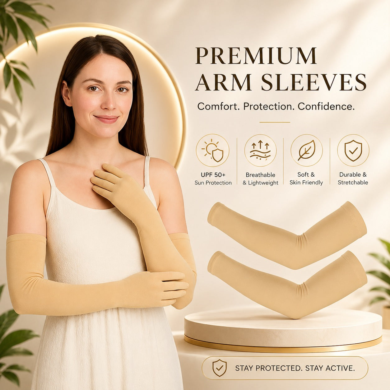 Full Hand Gloves | UPF 50+ Sun Protection Arm Sleeves for Men & Women | UV Blocking Cotton Gloves for Driving, Cycling & Outdoor Sports