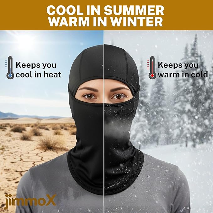 Full Face Balaclava for Men & Women – UV Protection, Breathable, Anti-Dust & Sweat Absorbing, Stretchable Ski Mask, Helmet Liner for Bike Riding, Cycling