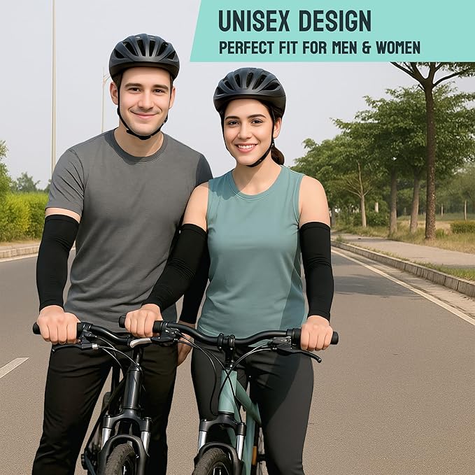 Arm Sleeves for Men & Women Sun Protection Hand Sleeves for Boys & Girls with Thumb-Hole UV Protection Hand Cover for Running, Cycling, Bike Riding, cricket and Outdoor Sports